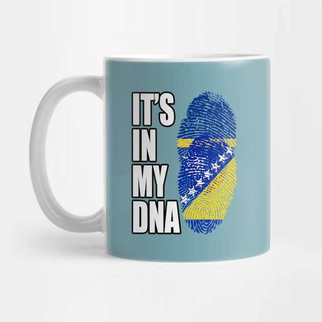 Bosnian And Nauruan Mix DNA Flag Heritage by Just Rep It!!